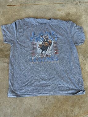Gray Graphic Rodeo T-Shirt - Lane Frost Legends
